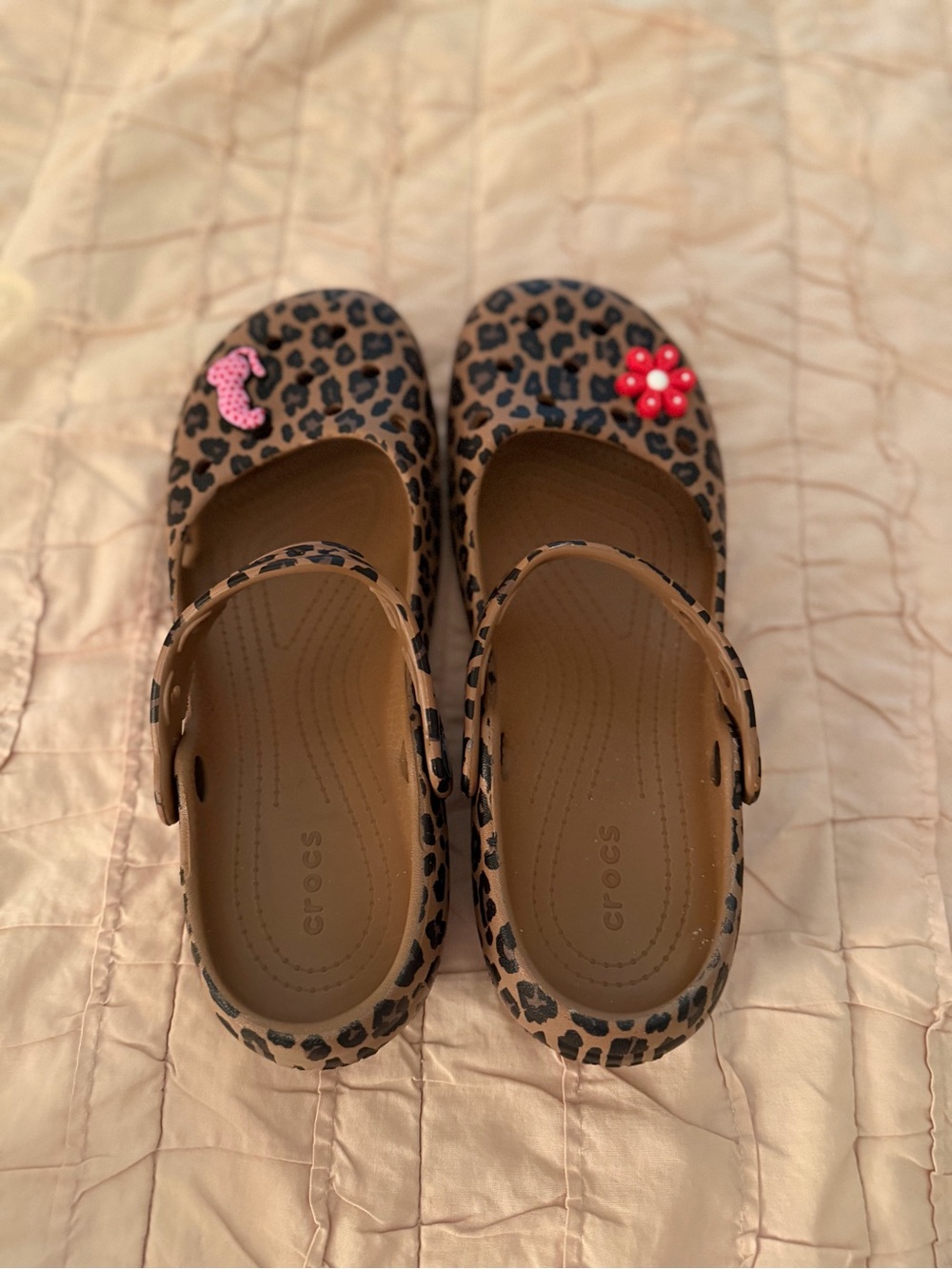Crocs Ballet Flat Mary Jane Sepia/Leopard  (M5/W7) - Picture 3 of 8